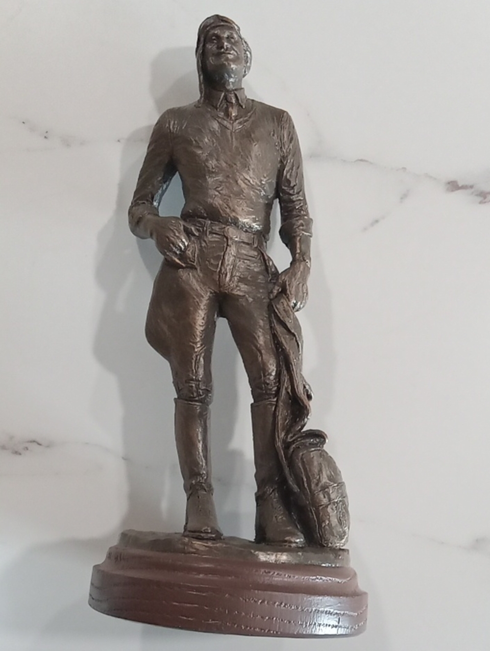 Signed Vintage Michael Garman Aviator Statue